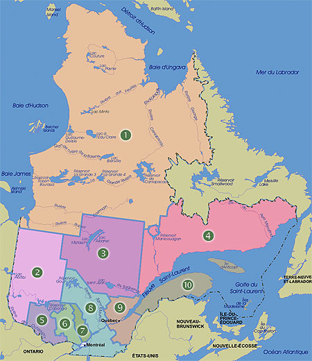 Carte du Québec